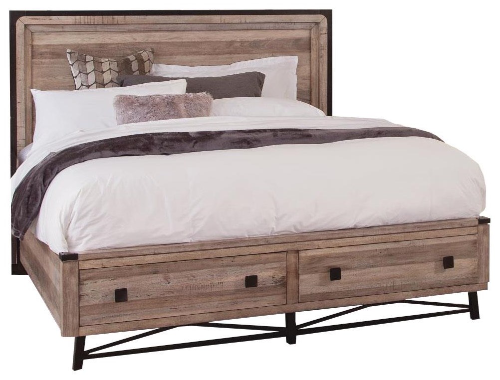 Brentwood 4P1142477 King Platform Bed With Storage Footboard Sadler's